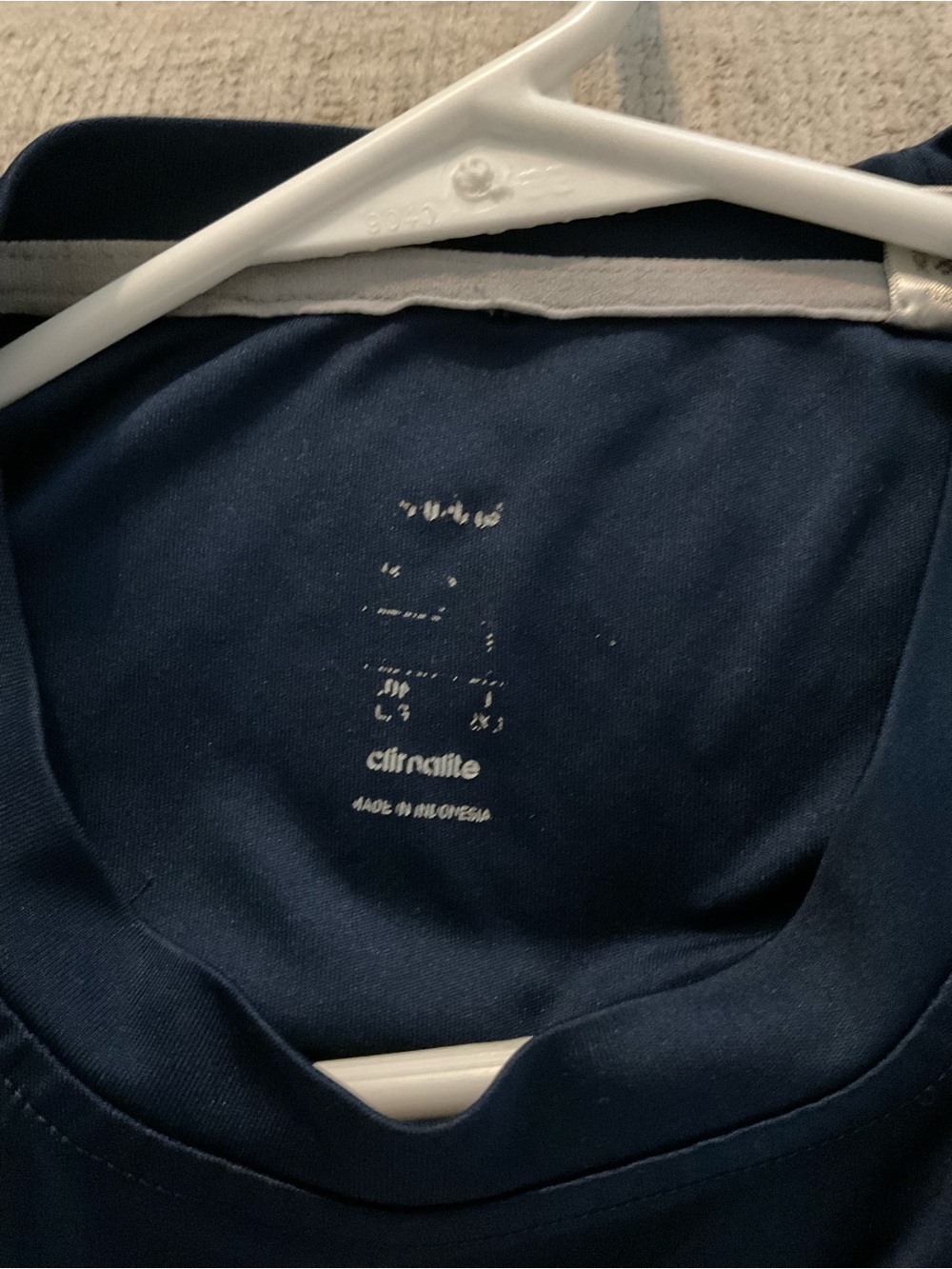adidas Navy Blue Climalite Men's Athletic Tee